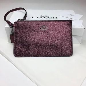 Coach Purple Sparkly Wristlet